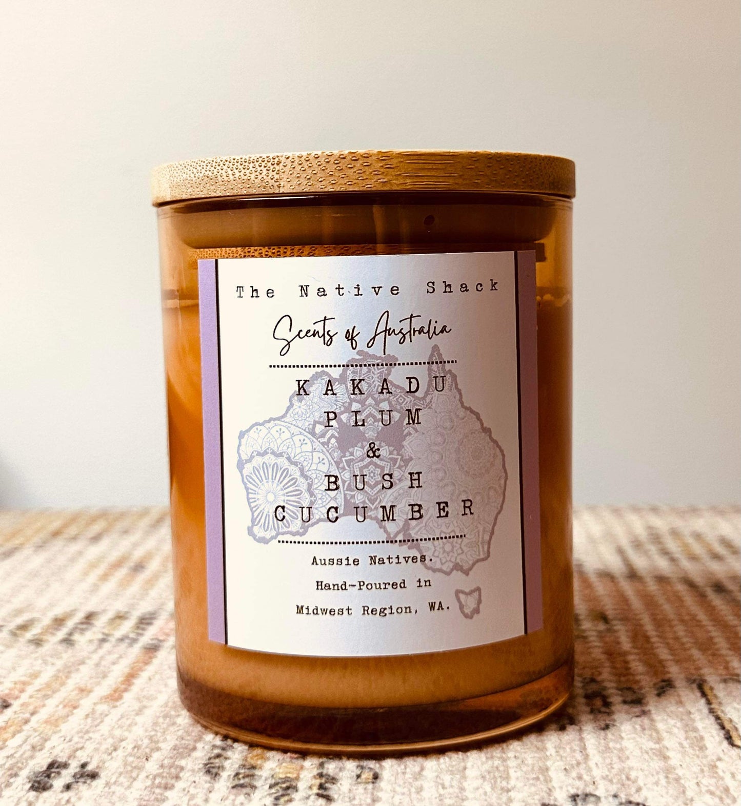 Amber and Bamboo Candle - Kakadu Plum & Bush Cucumber