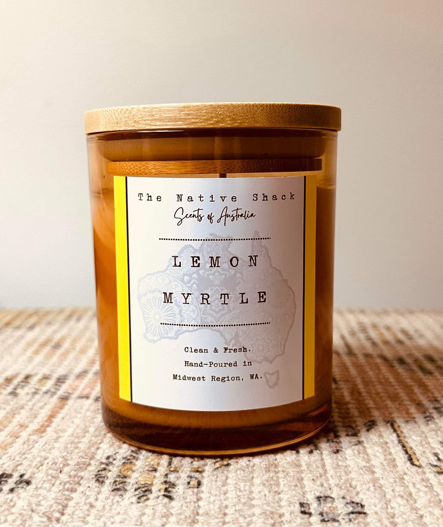 Amber and Bamboo Candle - Lemon Myrtle