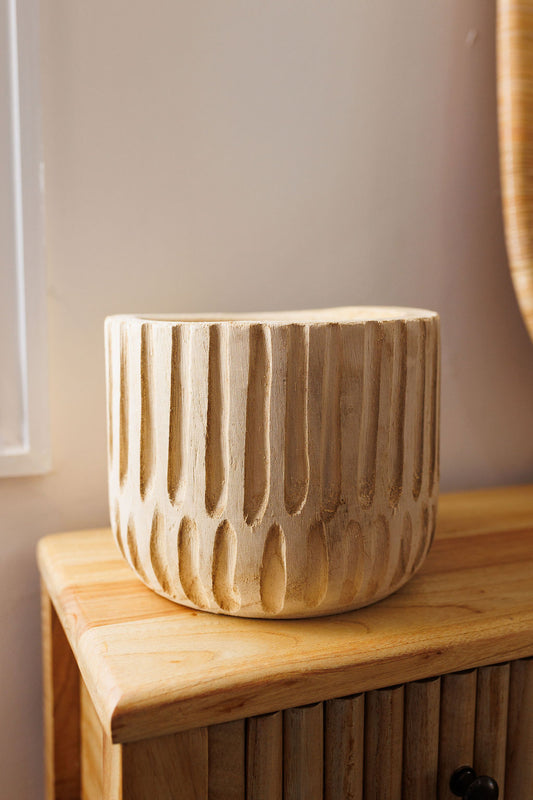 Wade Wooden Pot - Medium