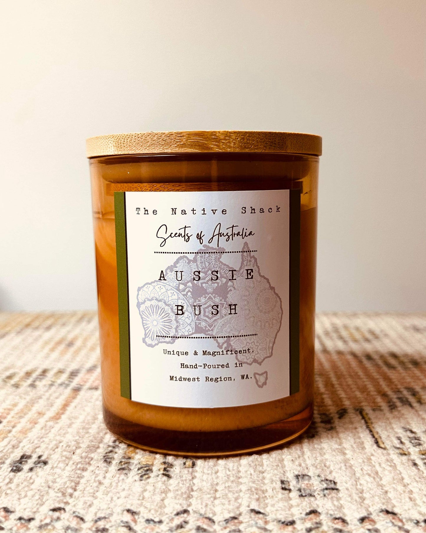 Amber and Bamboo Candle - Aussie Bush