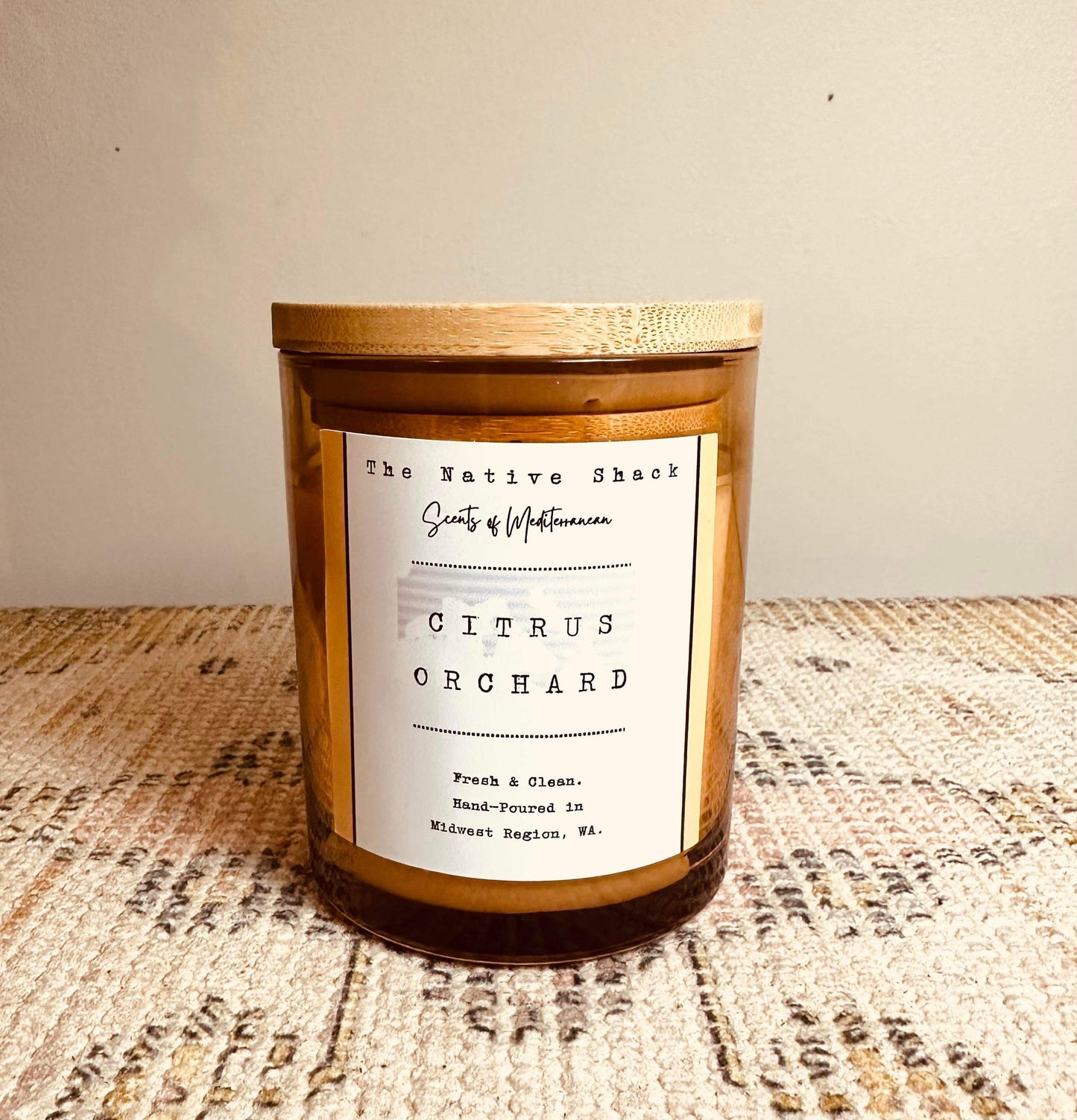 Amber and Bamboo Candle - Citrus Orchid