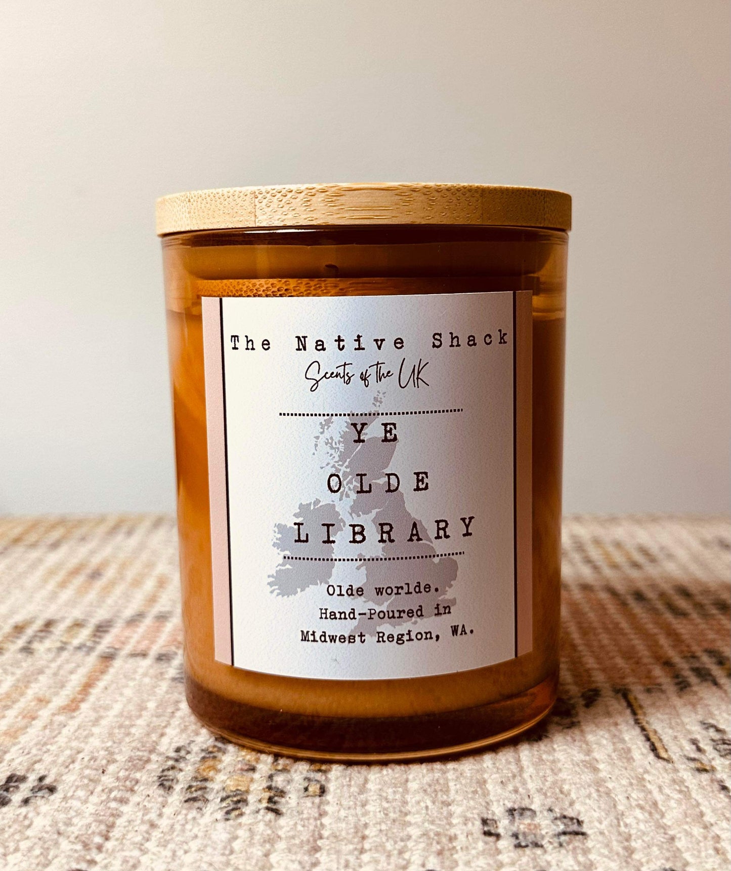 Amber and Bamboo Candle - Ye Old Library