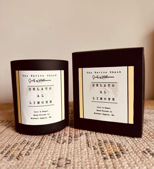 Black Boxed Candle - Gelato Al Limone