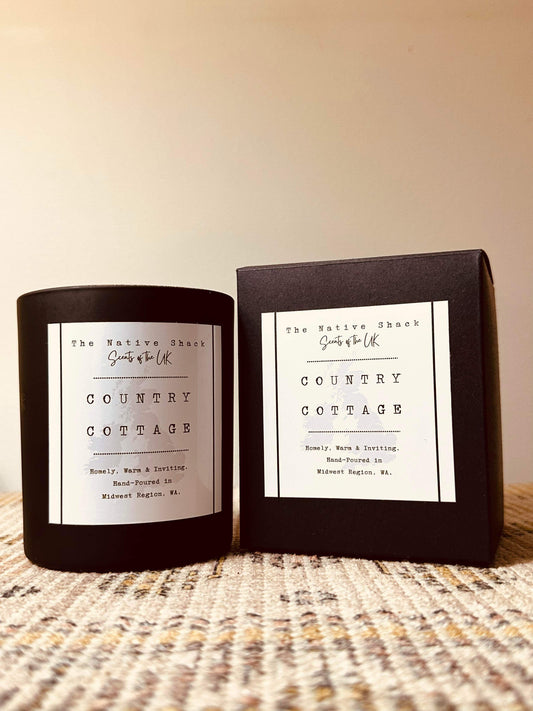 Black Boxed Candle - Country Cottage