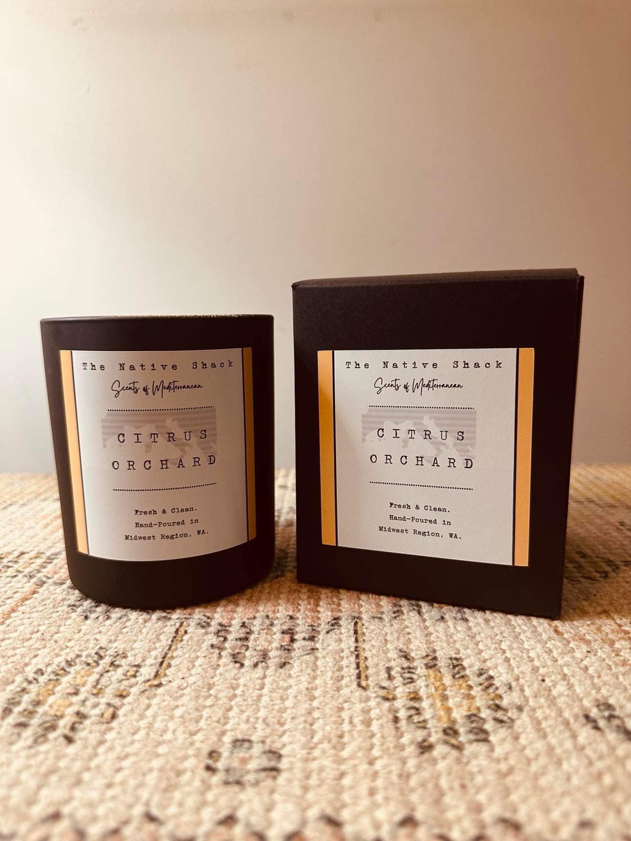 Black Boxed Candle - Citrus Orchid