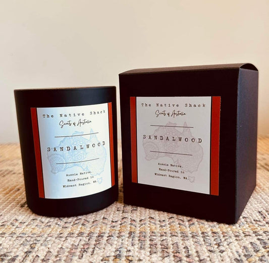 Black Boxed Candle - Sandalwood