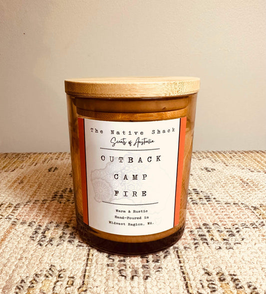 Amber and Bamboo Candle - Outback Campfire