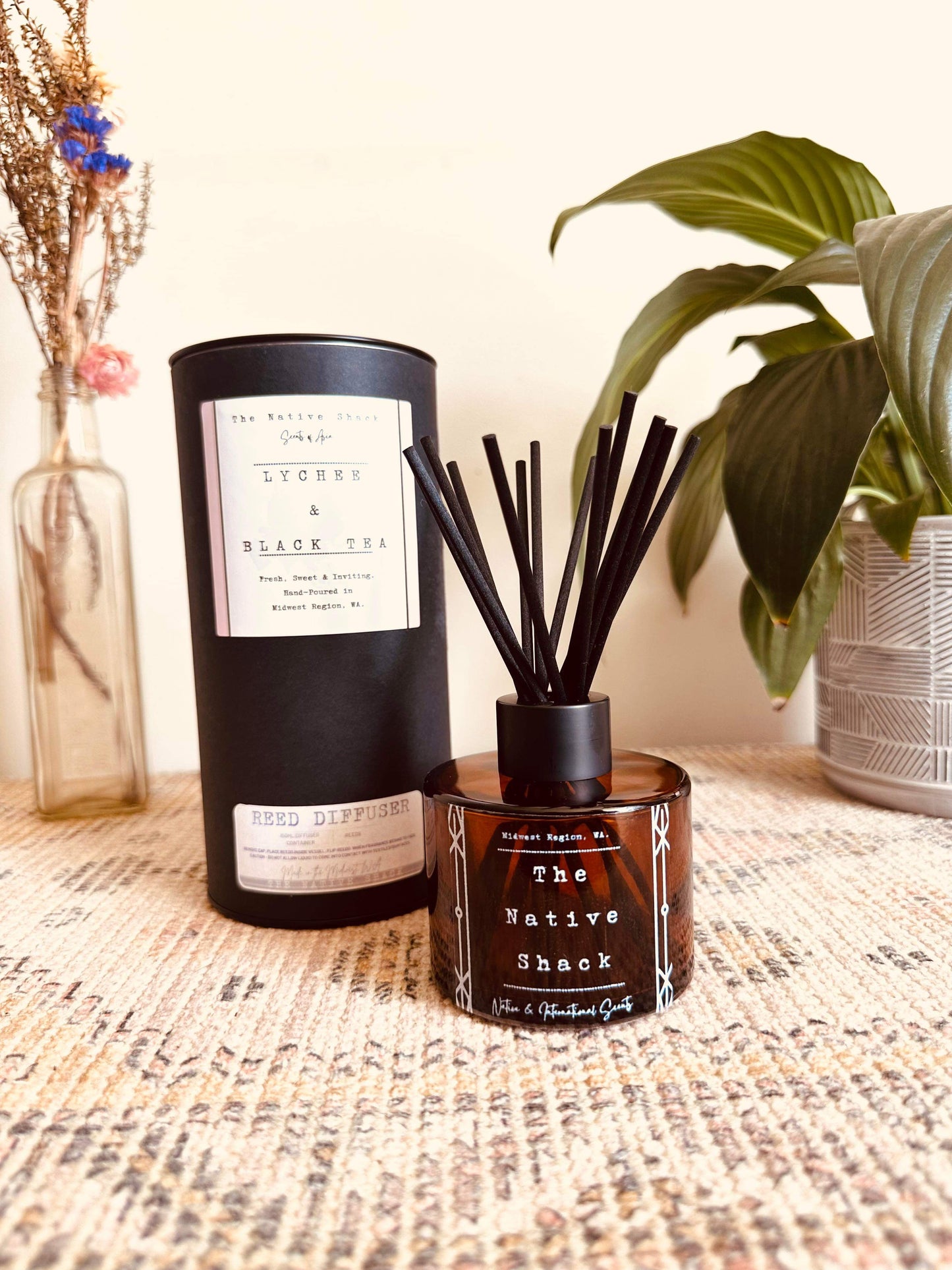 Black Box Amber Diffuser - Lychee & Black Tea